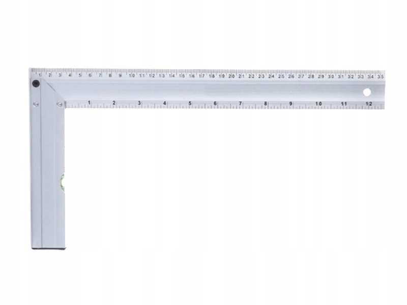 

Aluminiowy Kątownik Z Poziomicą Przymiar 350 MM