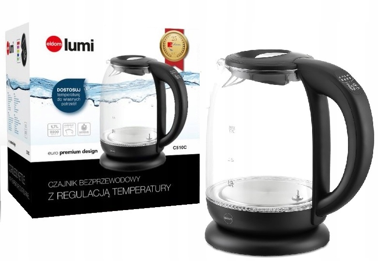 

Czajnik bezprzewodowy C510C Lumi regulacja temp.