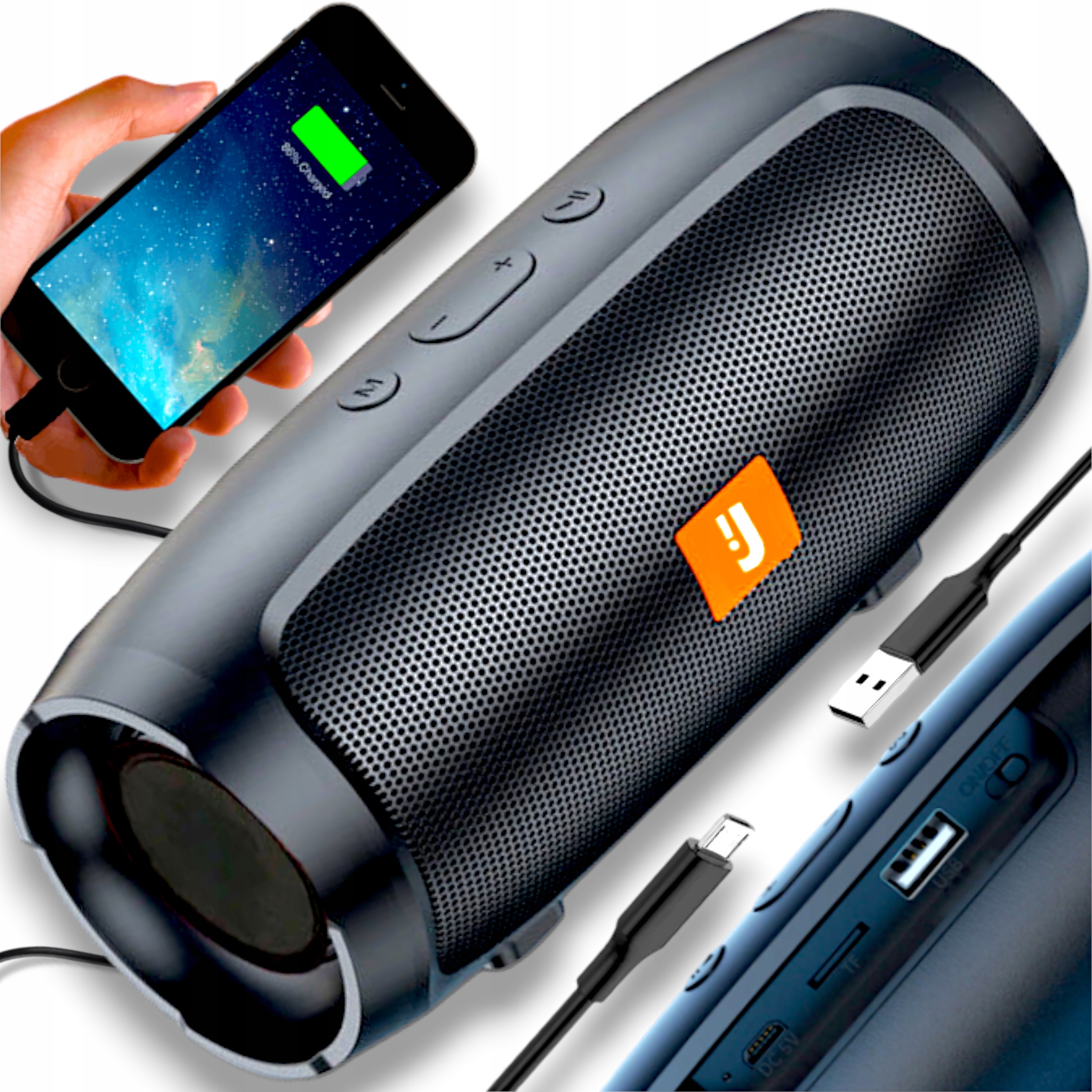 GŁOŚNIK BLUETOOTH BEZPRZEWODOWY BOOMBOX CHARGE 3+ MP3 Z RADIEM BASSEM