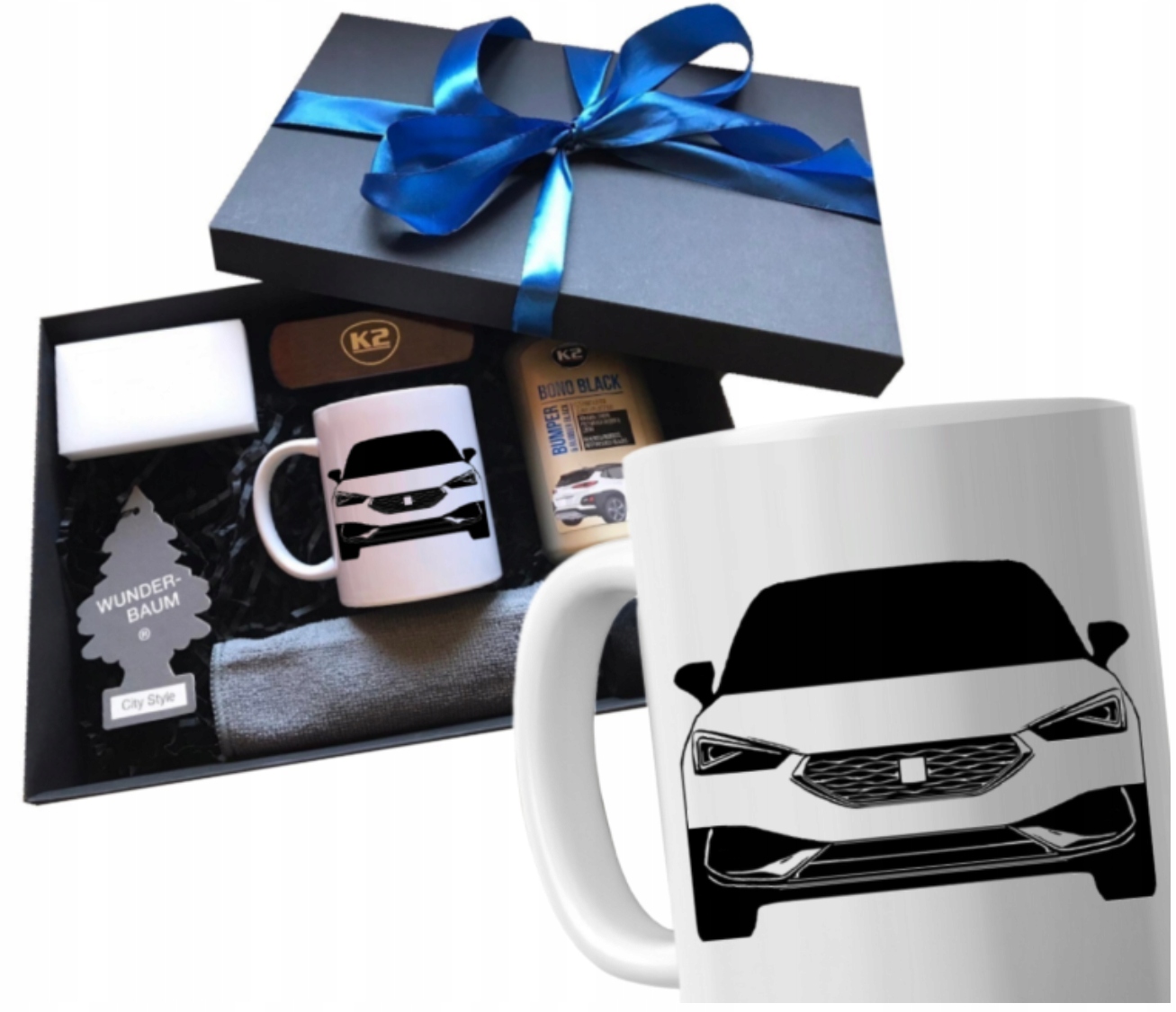 Dárková sada box hrnek pro řidiče auta Seat dárek kluka, vychytávky