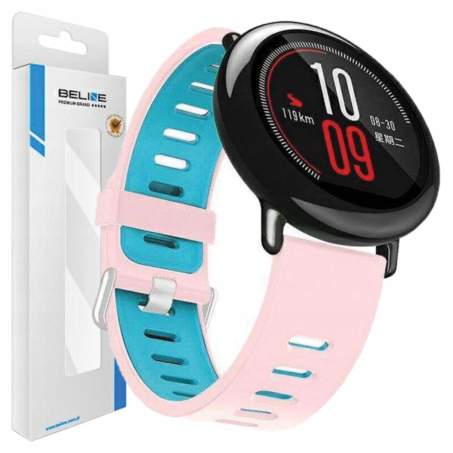 Beline Pasek 20MM Silikonowy Do Zegarka Dwukolorowy Do Modeli Apple Watch 7