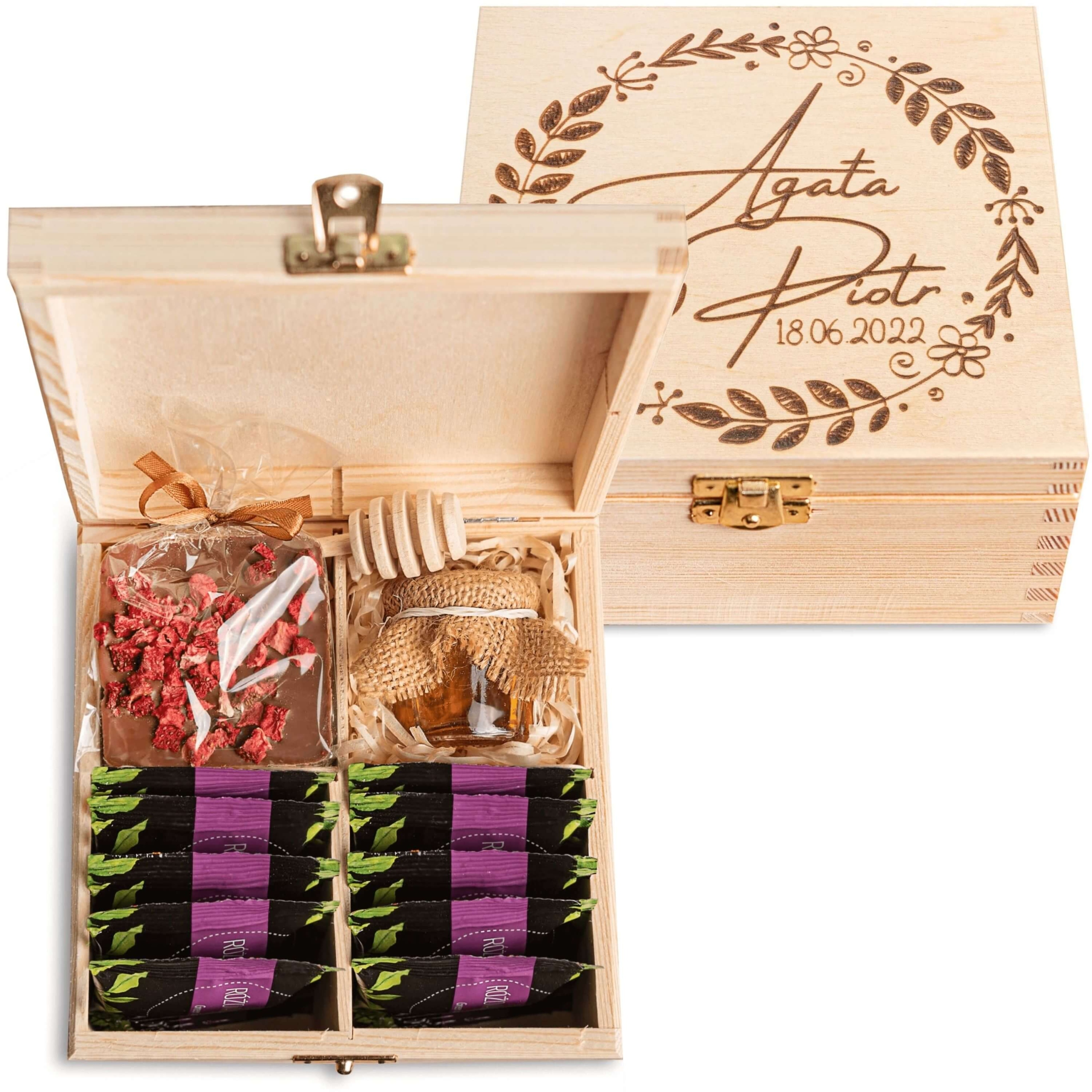 

Podziękowanie dla świadków skrzynka grawer zestaw