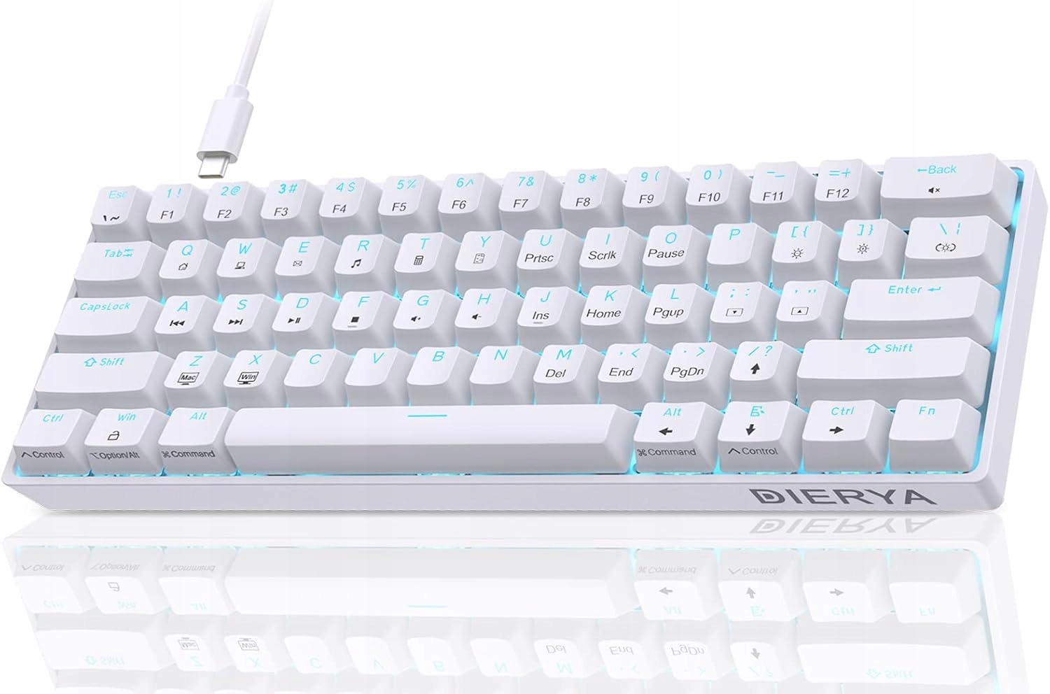 MECHANická klávesnice 60% 61 kláves Usb-c