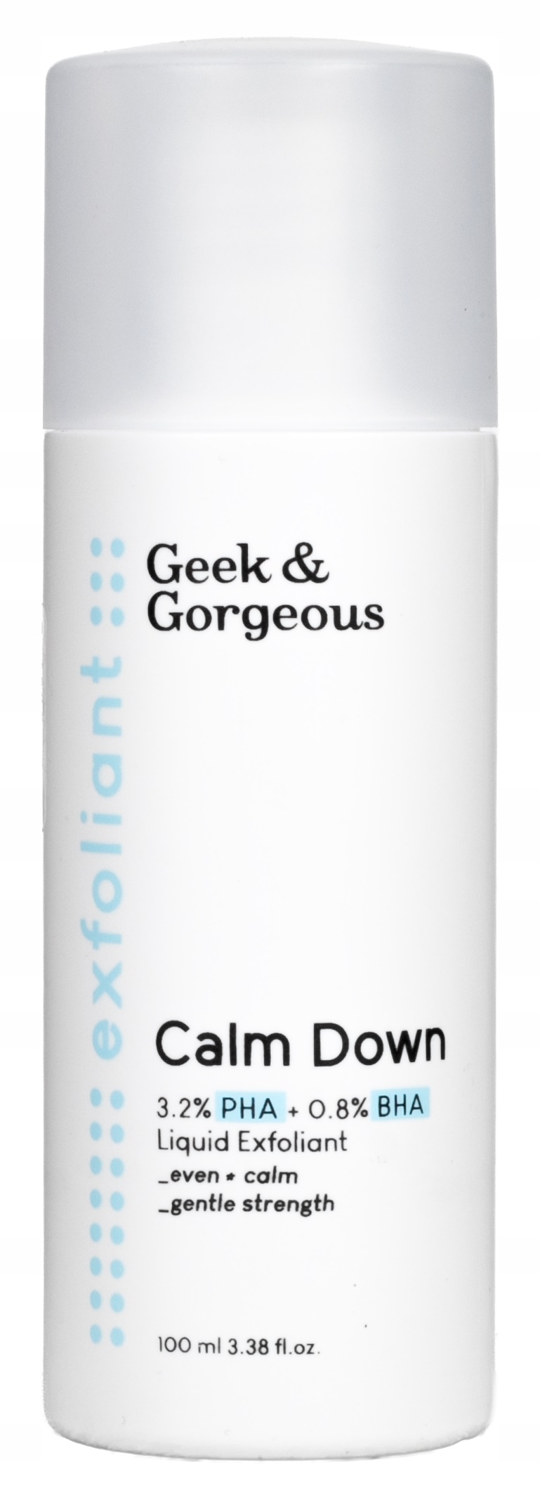 Geek & Gorgeous Calm Down exfoliační tonikum s Pha a Bha kyselinami 100 ml