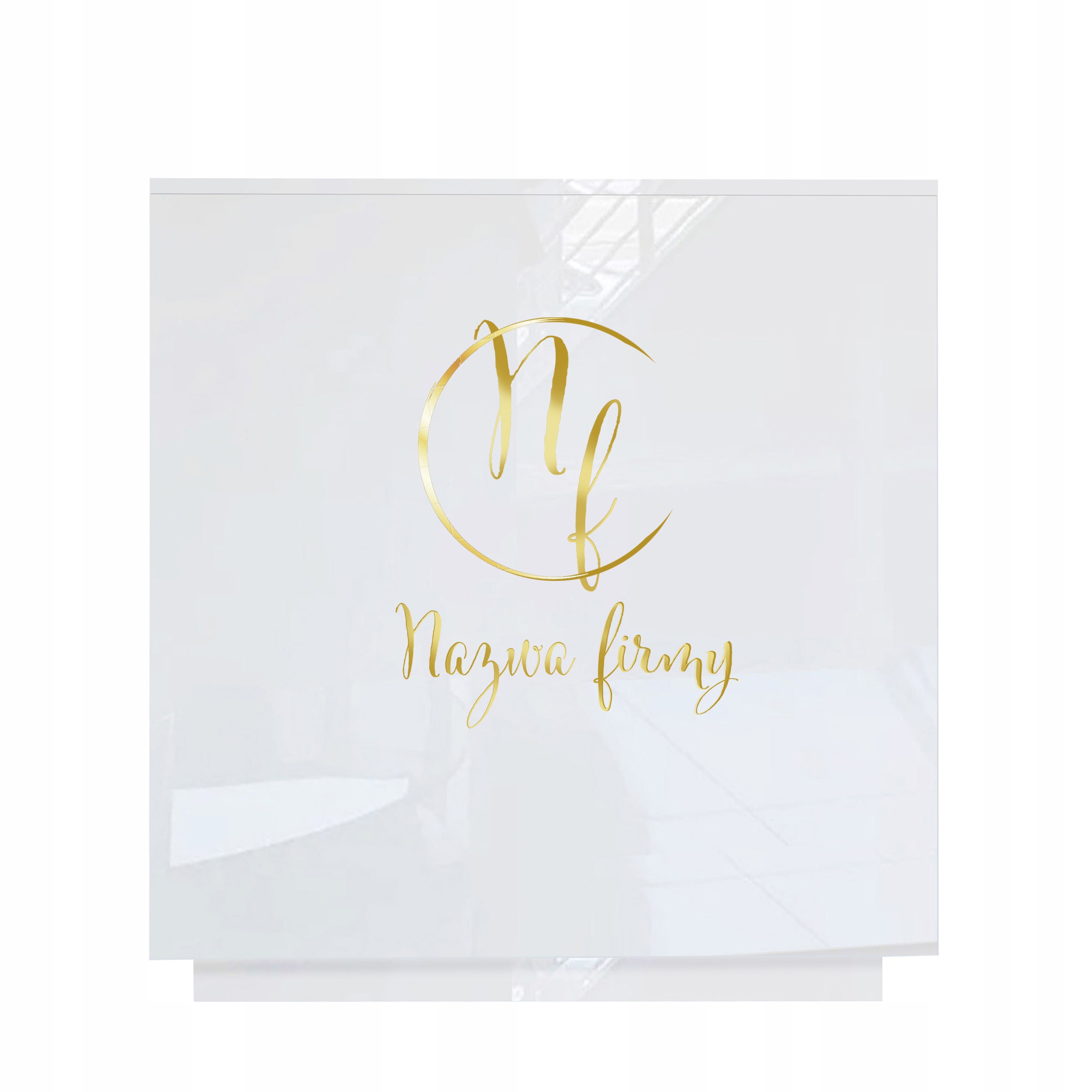 RECEPCJA LADA DO SALONU URODY W STYLU GLAMOUR KLARA 2 BIAŁY POŁYSK Wysokość mebla 120 cm