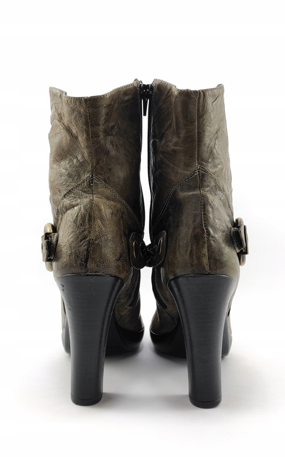 botki ozdoby brązowe 40