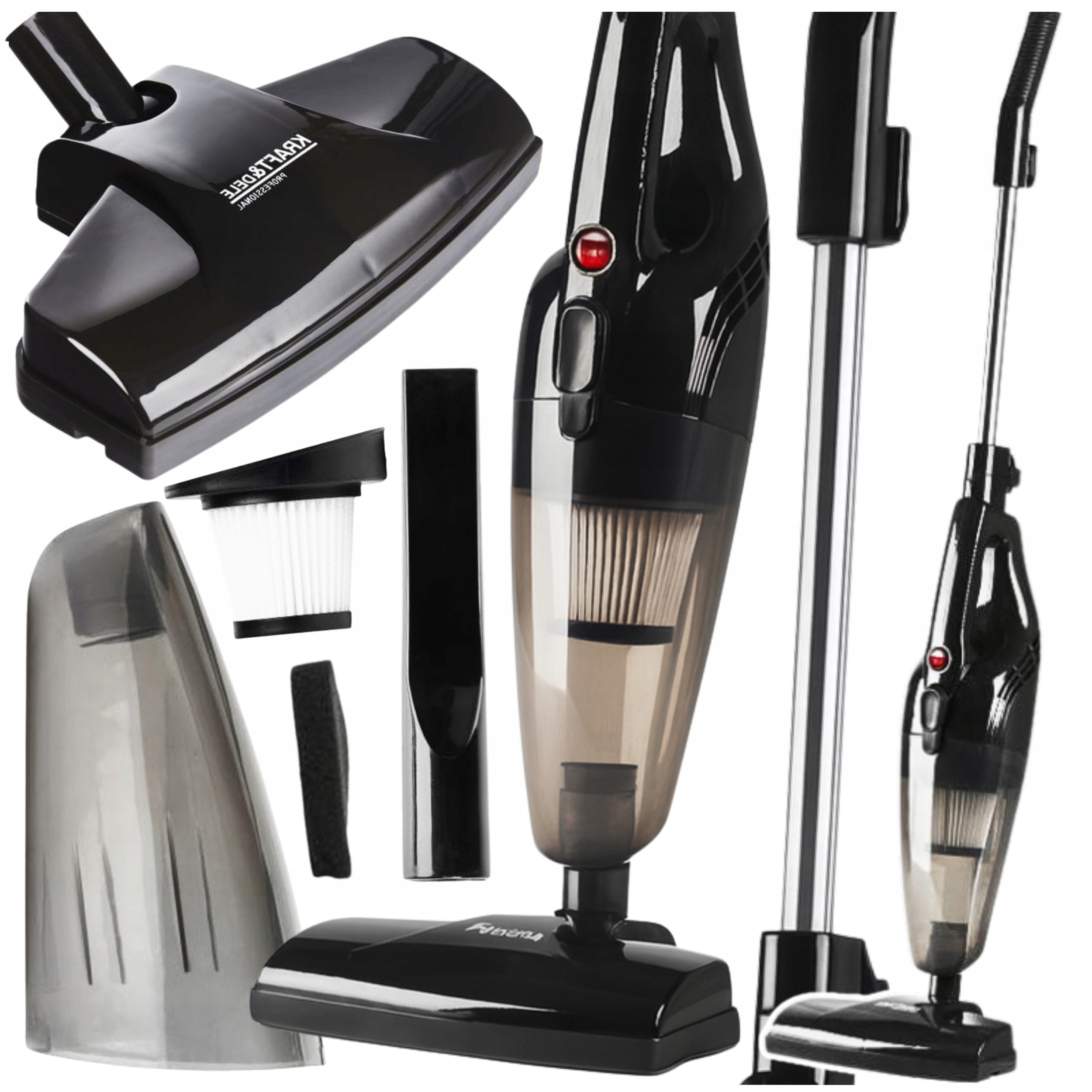 Odkurzacz Pionowy Bezworkowy Mocny Ręczny Lekki Przewodowy Filtr 1000W 2W1