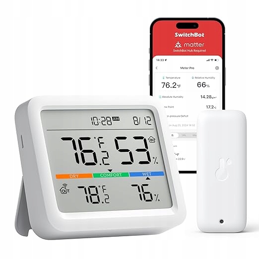 Switchbot Inteligentny Termometr Higrometr Bt Stacja Pogody Czujnik