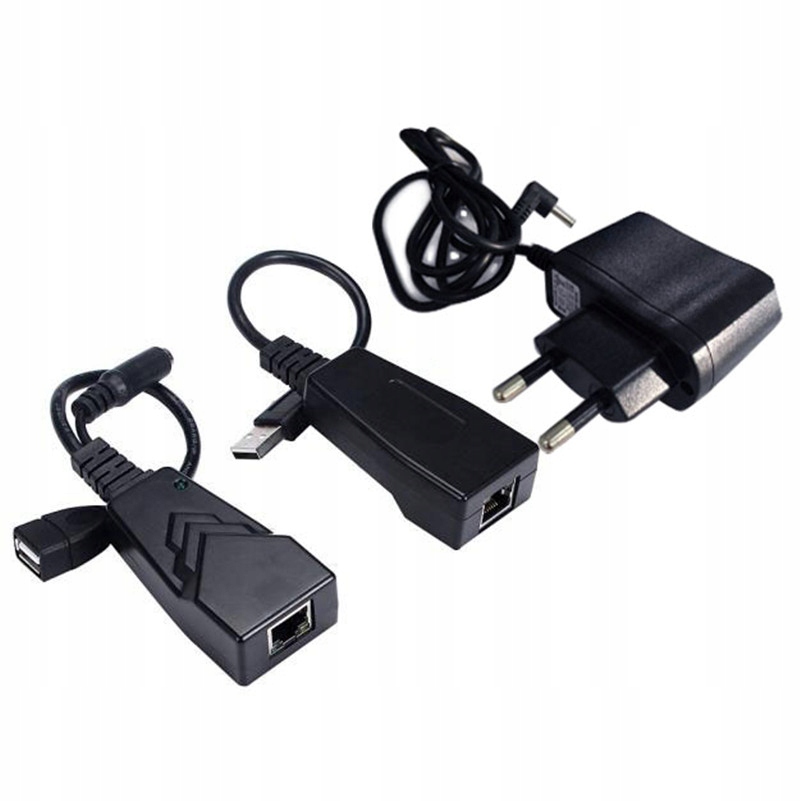 Usb 2.0 extender po Cat5/ Cat5e/ Cat6 do 50m kuext2