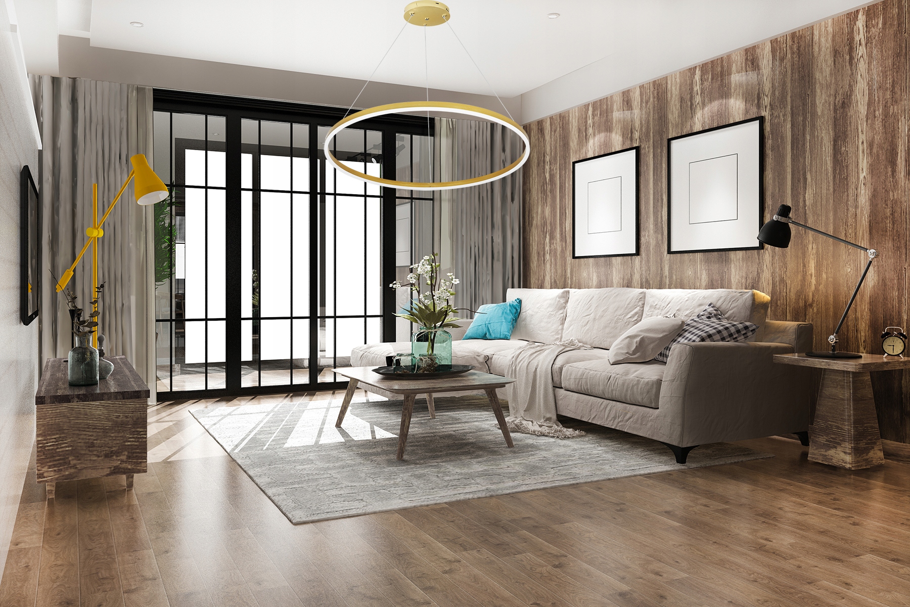 NOWOCZESNA LAMPA WISZĄCA ŻYRANDOL LED 30W 80cm Marka Interlook