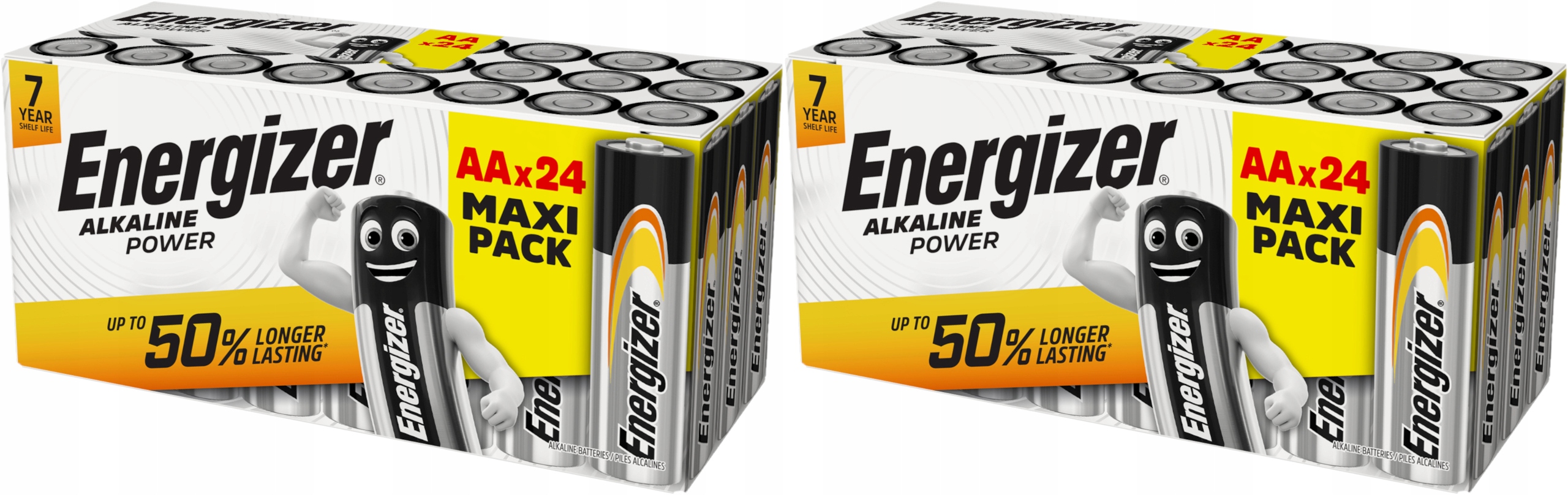 48x Bateria ENERGIZER Alkaline Power LR6 AA R6 E91 1,5V