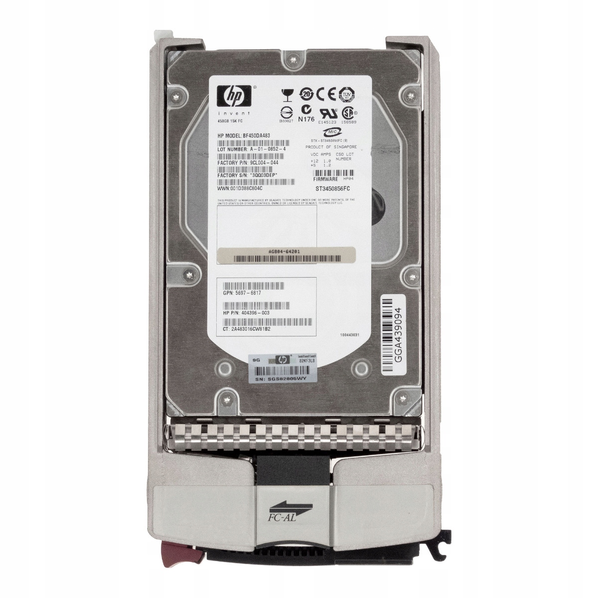 Hp 404396-003 450GB 15K 8MB Fc 4Gbps 3.5'' BF450DA483