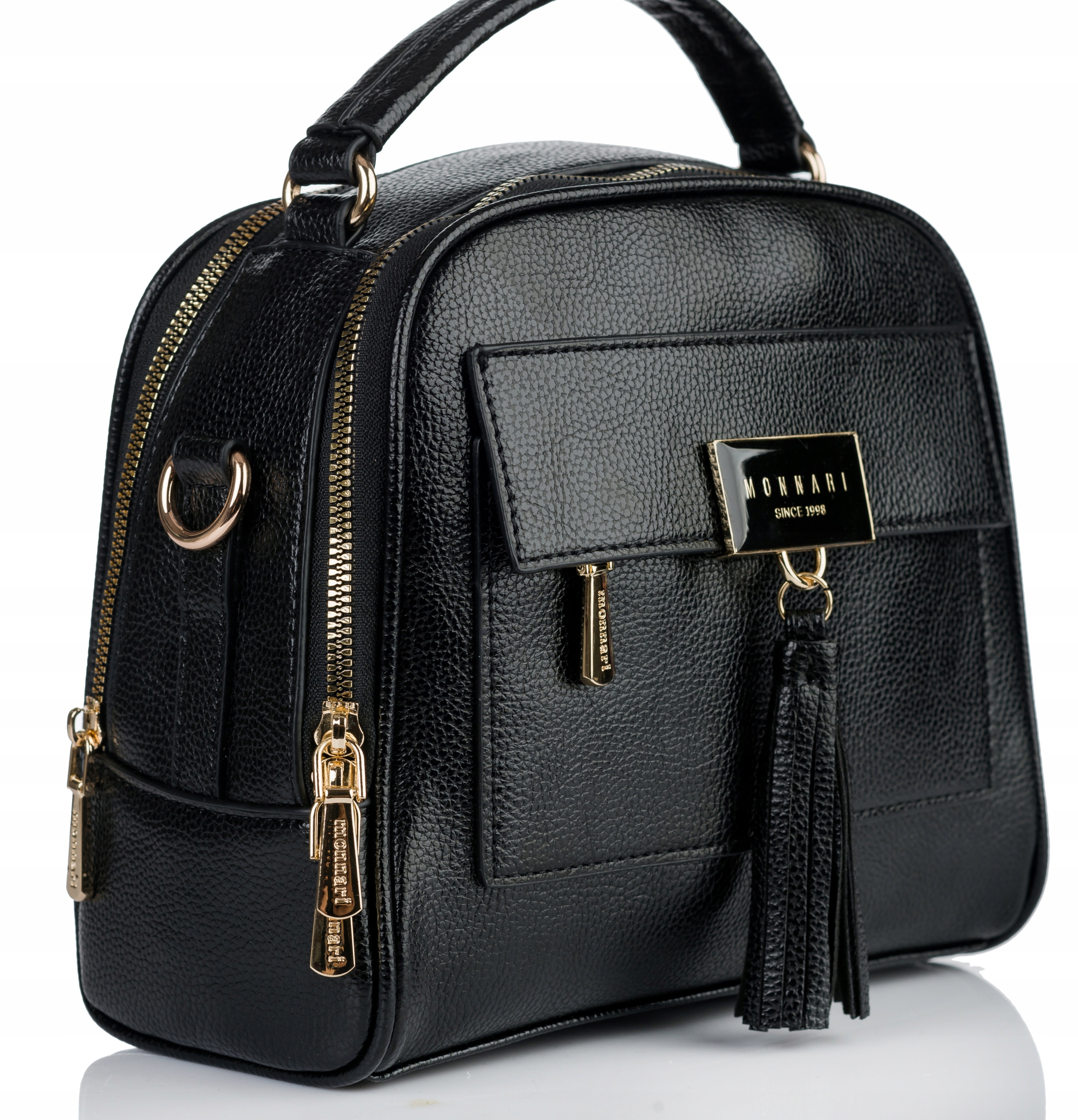 TOREBKA NA RAMIĘ LISTONOSZKA MONNARI Pojemna Kuferek Funkcjonalna Materiał dominujący skóra ekologiczna