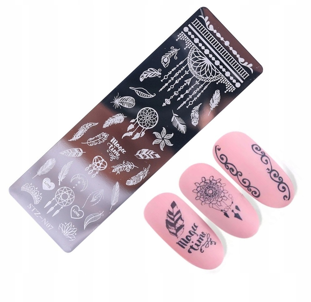 BLASZKA PŁYTKA STEMPLE ŁAPACZ SNÓW PAZNOKCIE STZ7