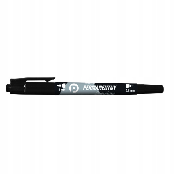 

Marker permanentny dwustronny czarny Tetis CD
