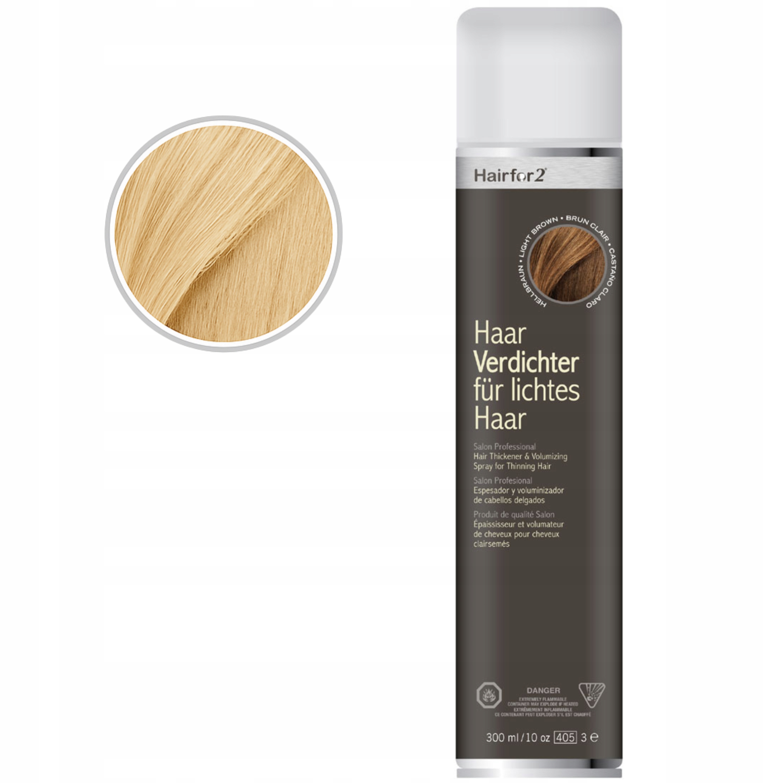 HairFor2 300ml Světlý Blond Lak na zahušťování vlasů