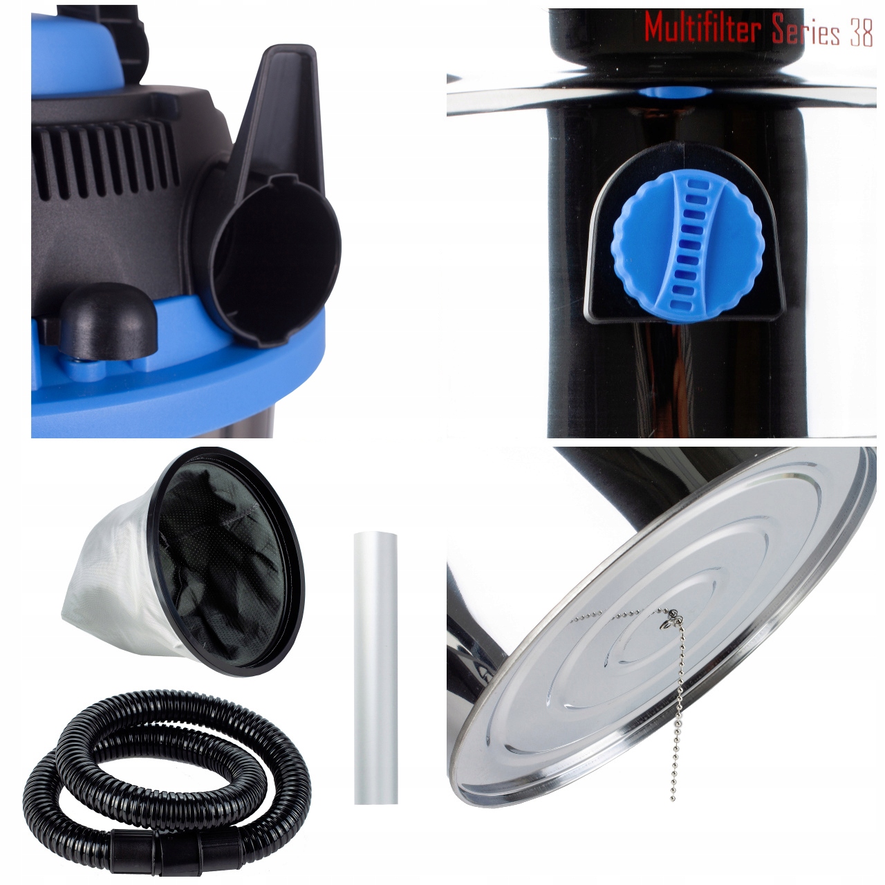 ODKURZACZ PRZEMYSŁOWY BEZWORKOWY POPIÓŁ 3800W 25L EAN (GTIN) 5901924232902