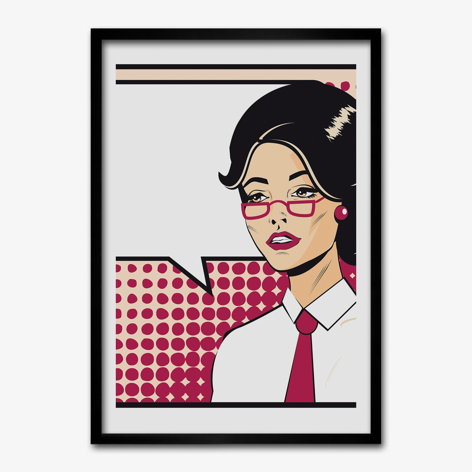 Fotoobraz s rámom Mdf Žena štýl pop art 50x70