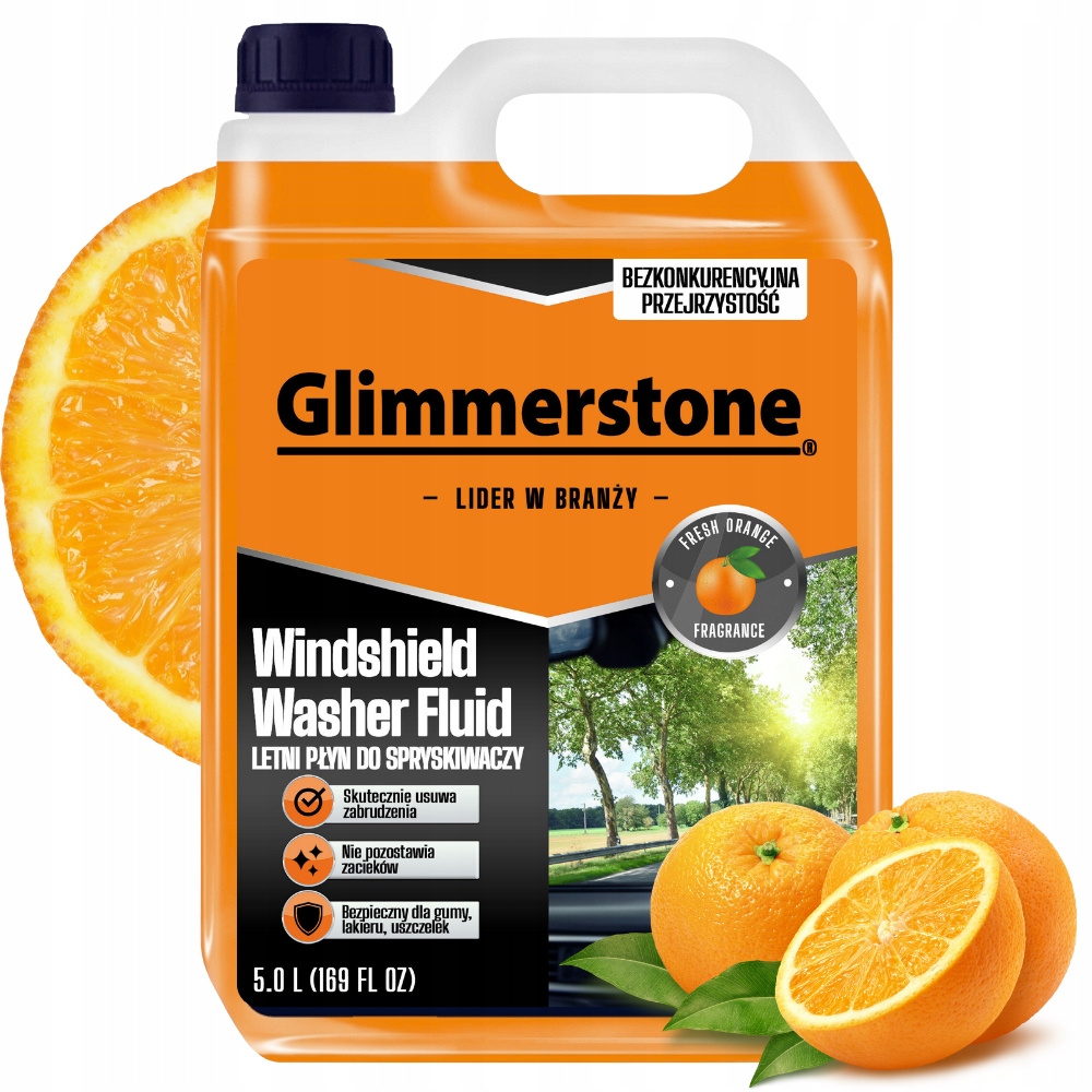 JAKOŚĆ - GLIMMERSTONE LETNI PŁYN DO SPRYSKIWACZY SZYB 20L ŚWIEŻA POMARAŃCZA Rodzaj Letni