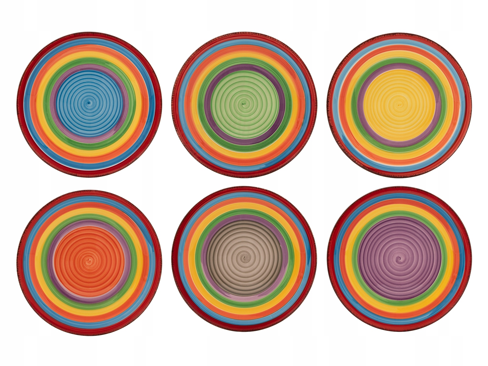 TALERZ DESEROWY ceramiczny 19 cm MEXICO 6szt