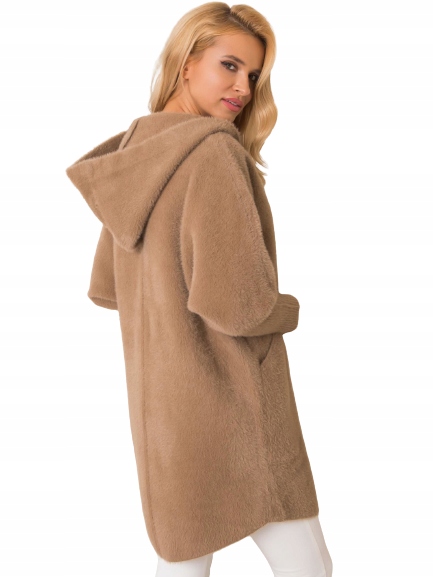 ALPAKA PŁASZCZ Z KAPTUREM OVERSIZE WEŁNA HIT KOLOR Kaptur z kapturem