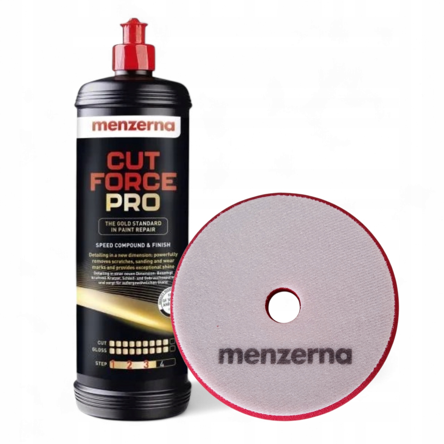Menzerna Cut Force Pro leštiaca pasta na leštenie laku Rys1L Špongia
