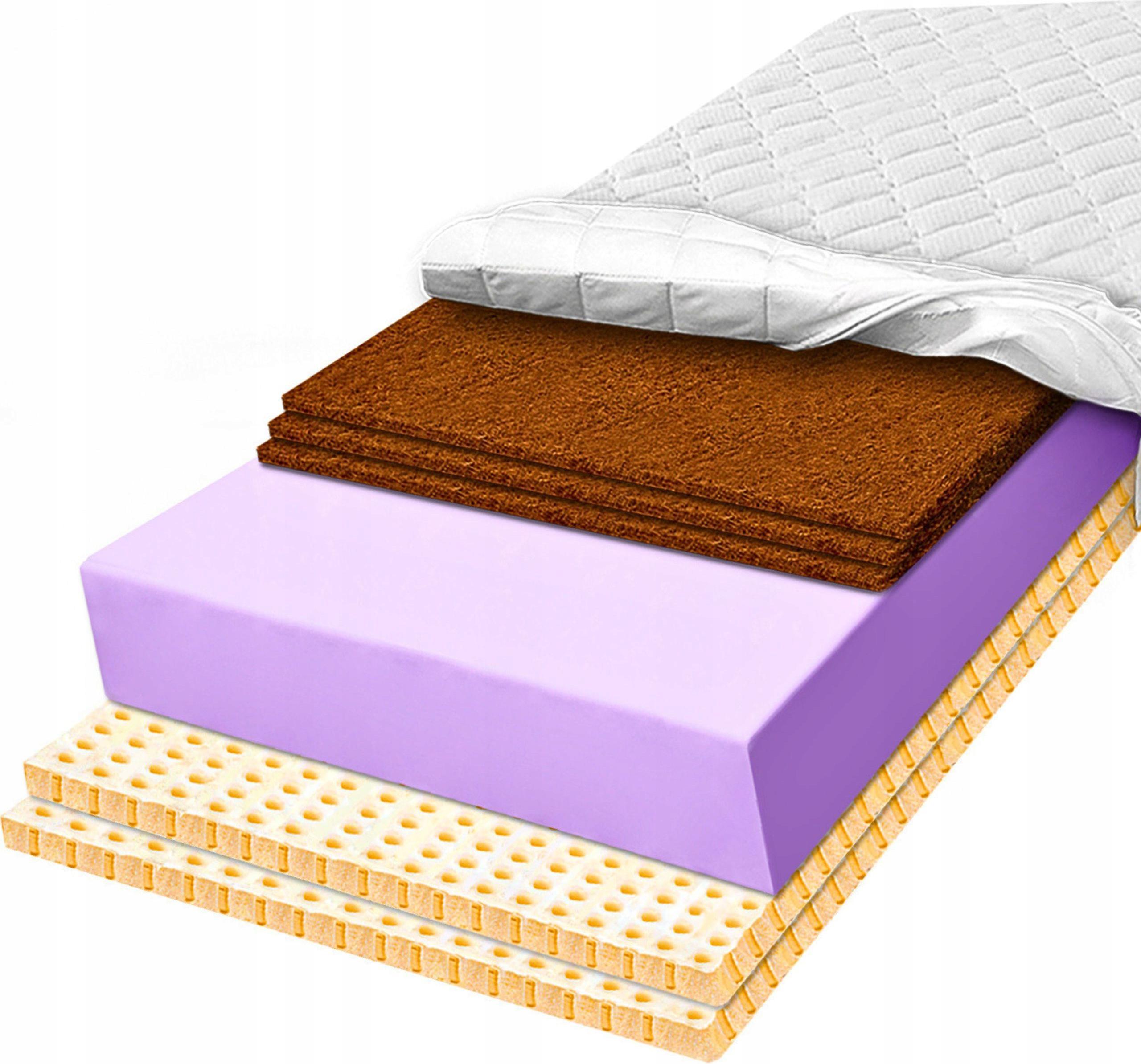 Matrace 110x200 až 3 vrstvy kokos 6cm latex 9 Cm antialergická H3 H5