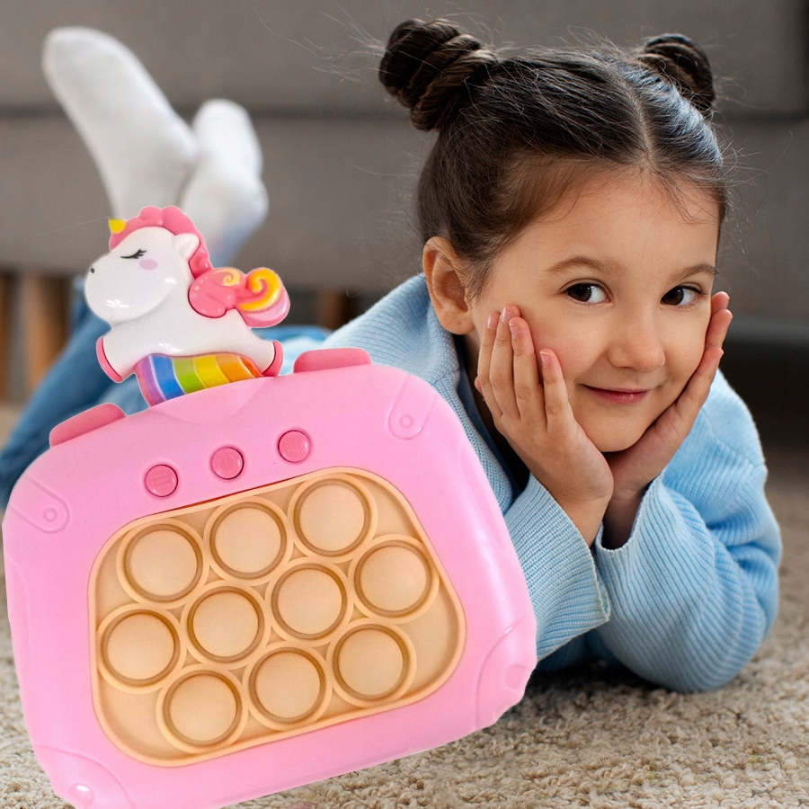 GRA ZRĘCZNOŚCIOWA POP IT UNICORN RÓŻOWA POPIT PUSH ANTYSTRESOWA SENSORYCZNA Certyfikaty, opinie, atesty CE EN 71