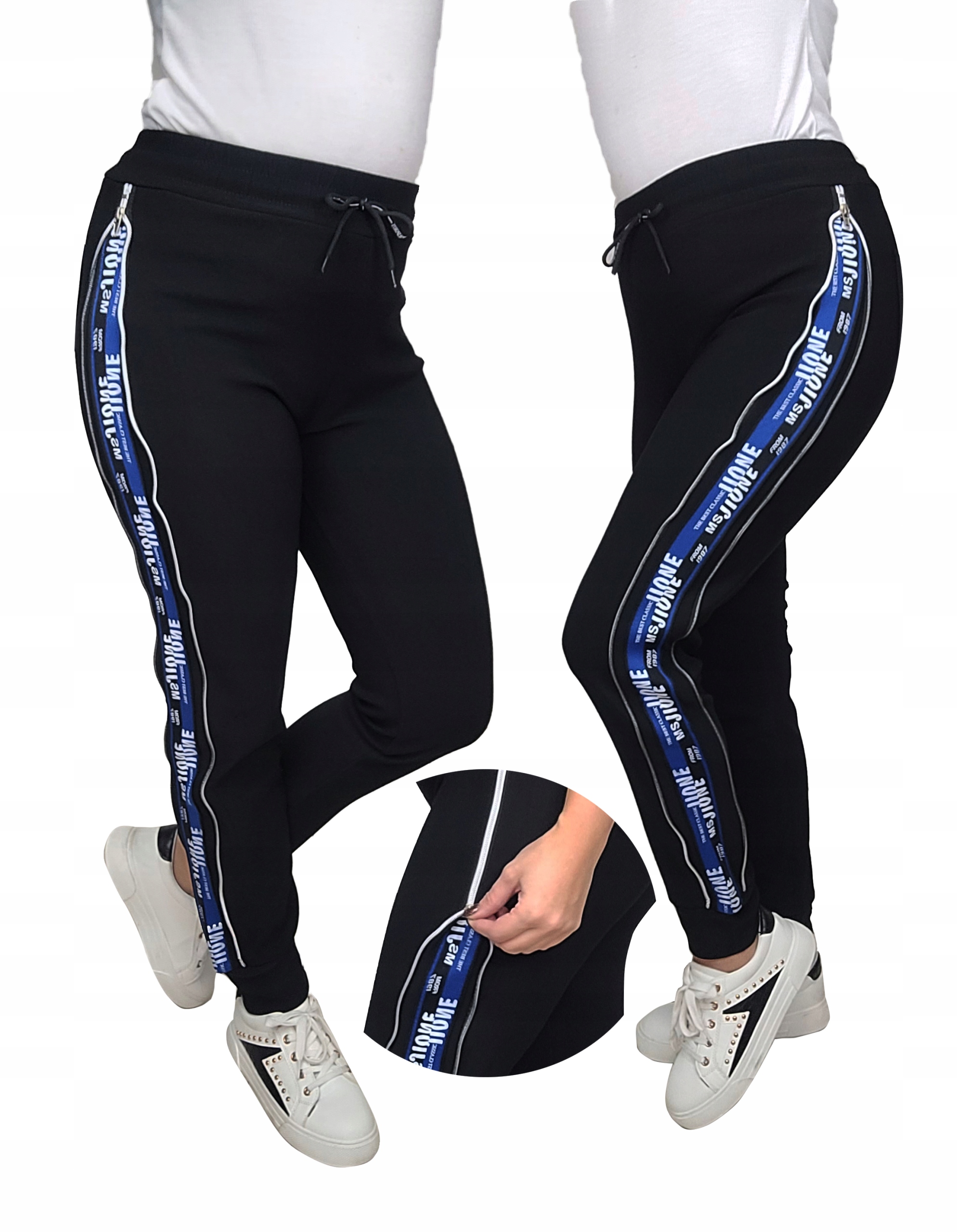 

Cargo damskie spodnie bojówki dresowe joggery L/XL
