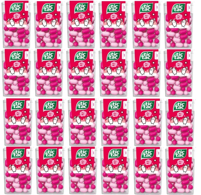 24x 18g Tic Tac jahodový mix bonbóny v krabičce
