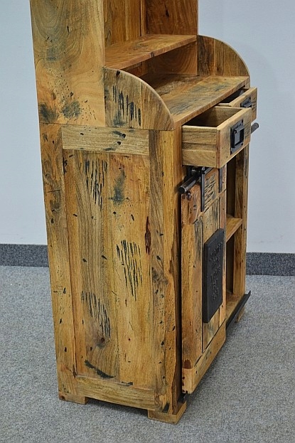 REGAŁ BAR drewniany MANGO seria RAILWAY Materiał drewno