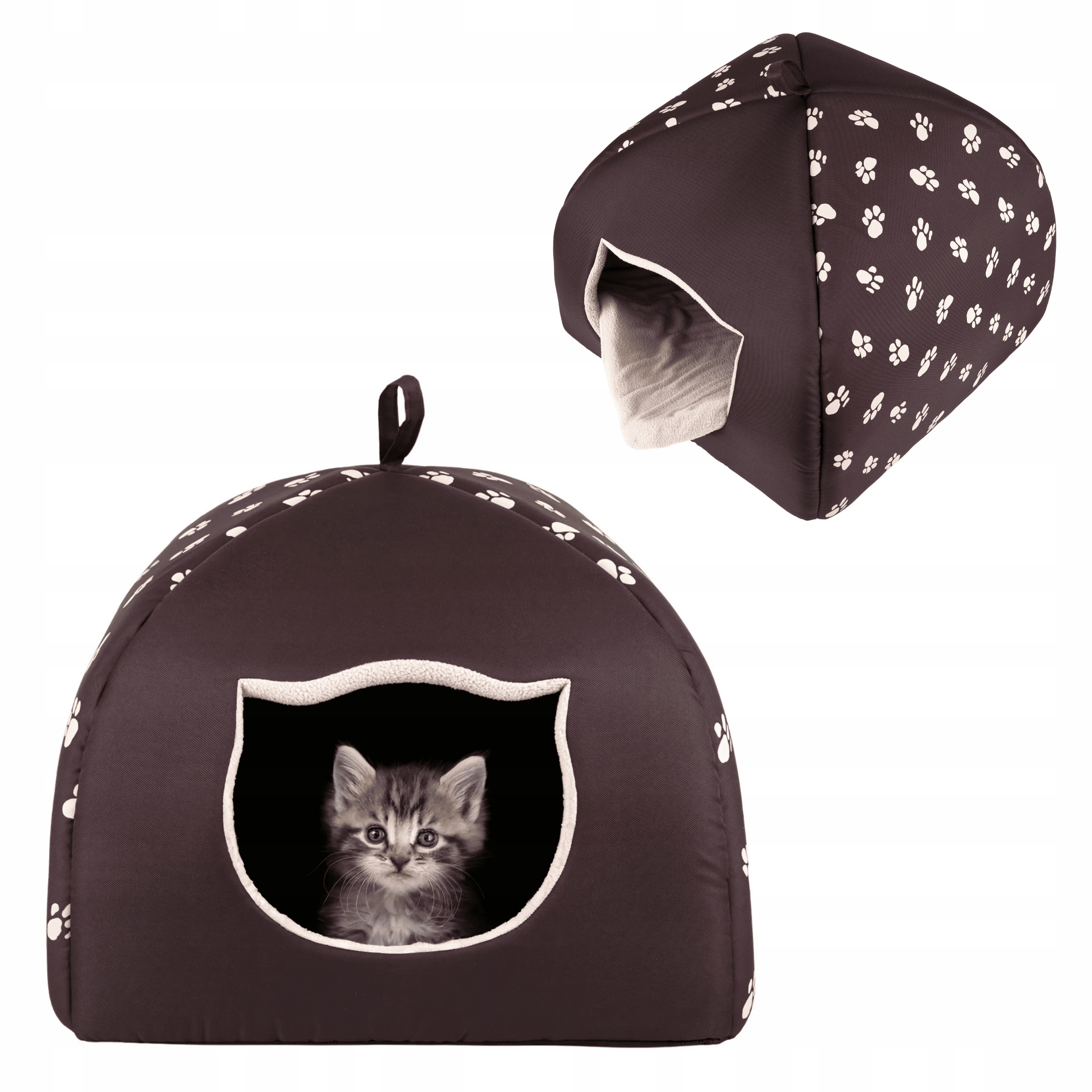 Buda dla kota koci domek, legowisko, kojec, poduszka R1 38x38x30 cm