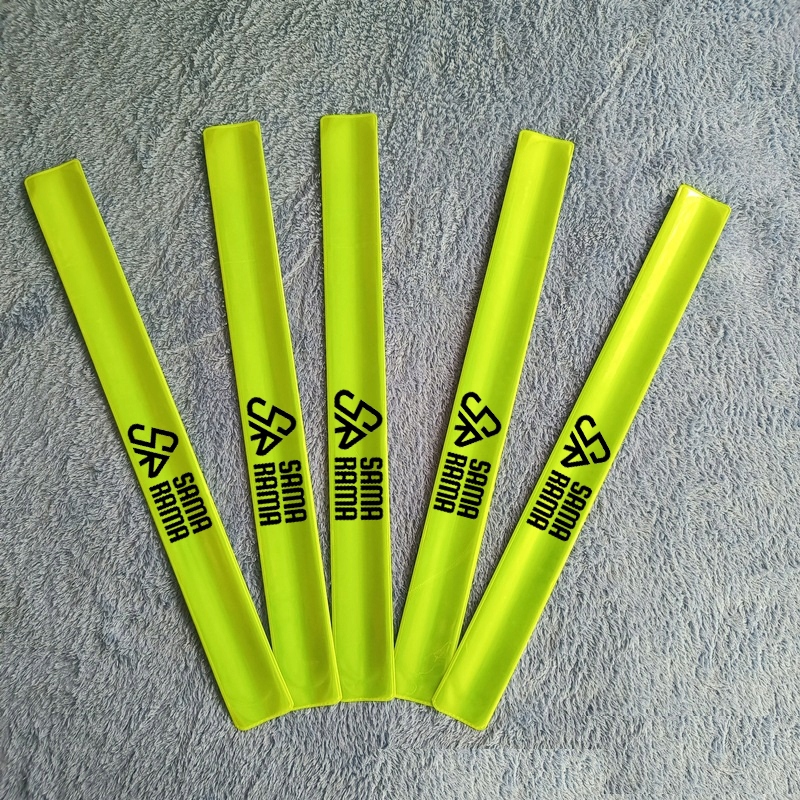 OPASKA OPASKI ODBLASKOWA OSTRZEGAWCZA DO BIEGANIA NA RAMIĘ ROWER 40cm 10szt Marka Korbi