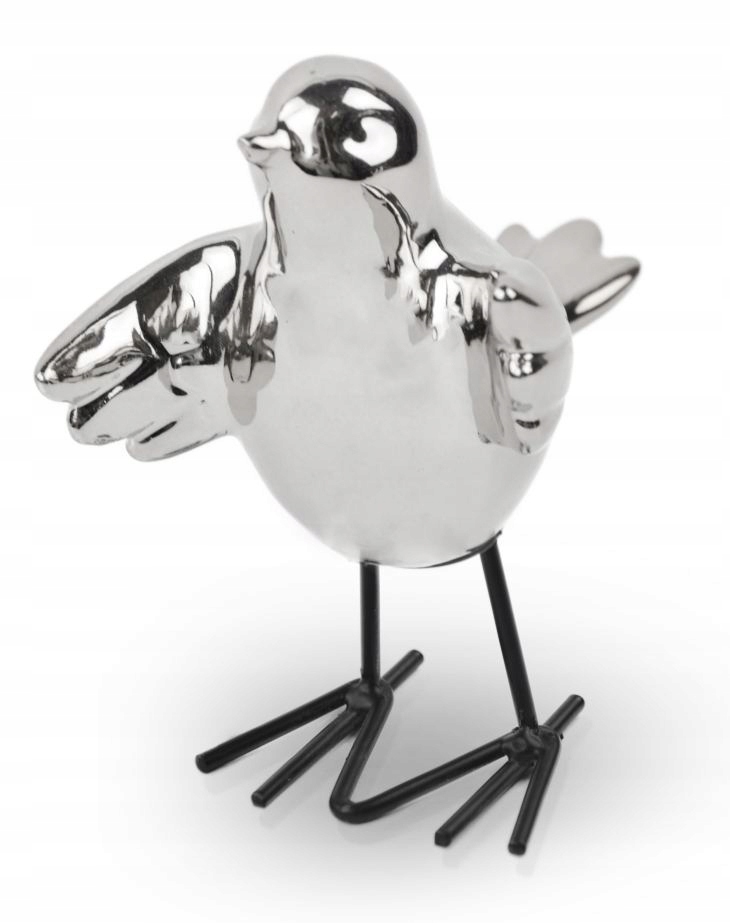 

Figurka ptaszek na nóżkach Silver