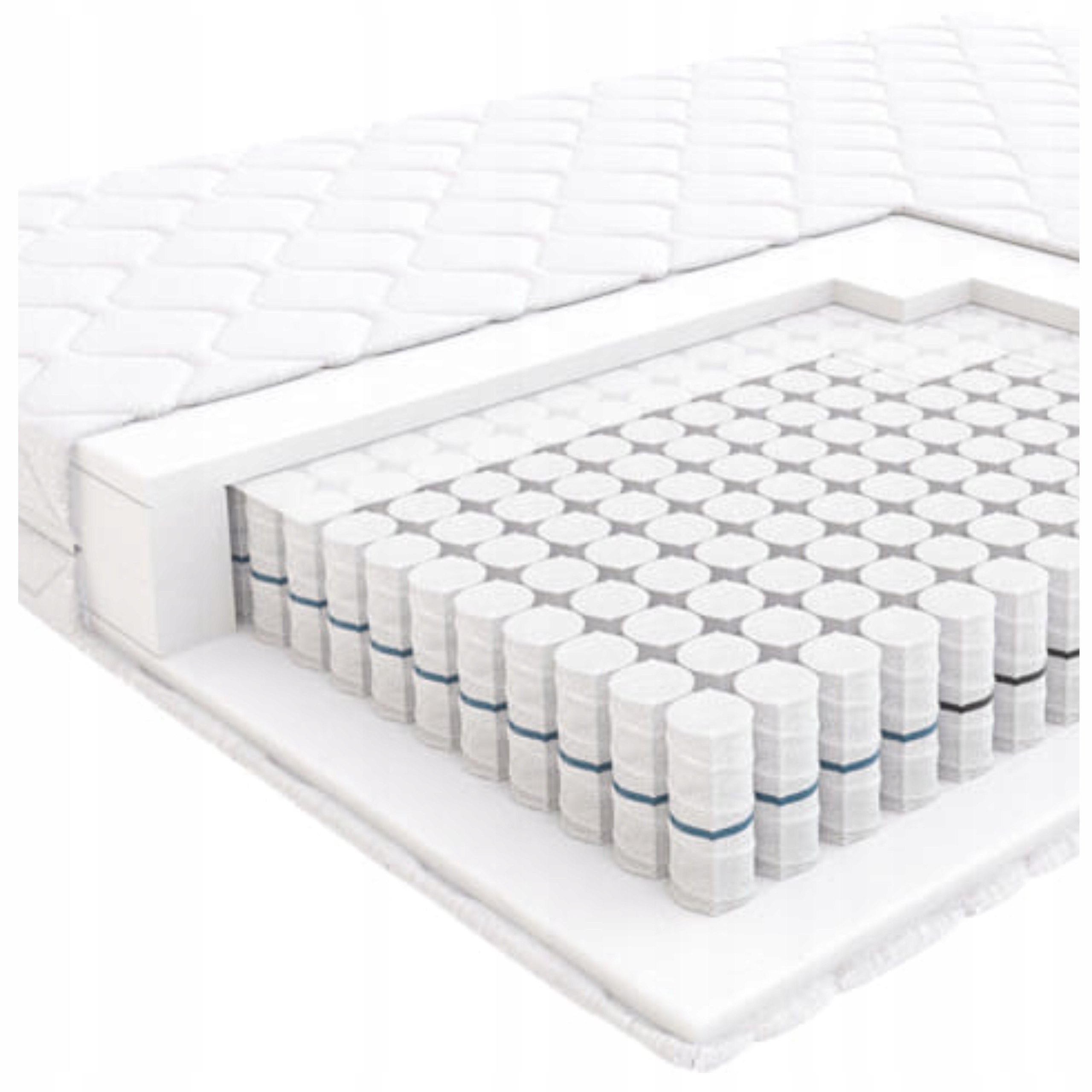 Materac Kieszeniowy Step Hilding 160x200 cm Antyalergiczny Pokrowiec Silver