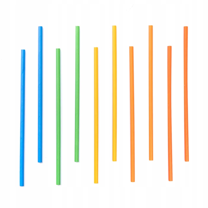 Słomki Papierowe kolorowe 10szt Blocks Marka PartyPal