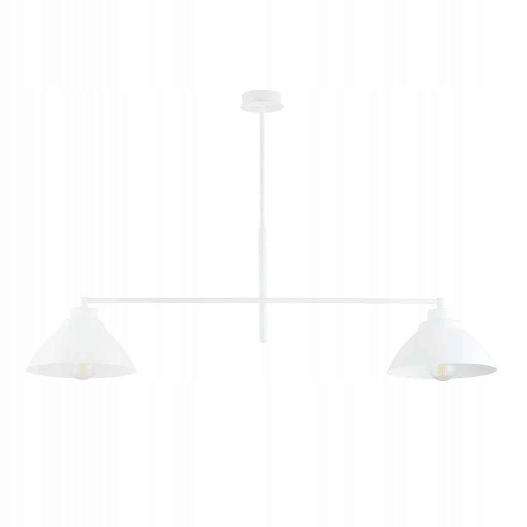 Stropní svítidlo bílá kovová 2 bodová nad jídelní stůl loft Emibig