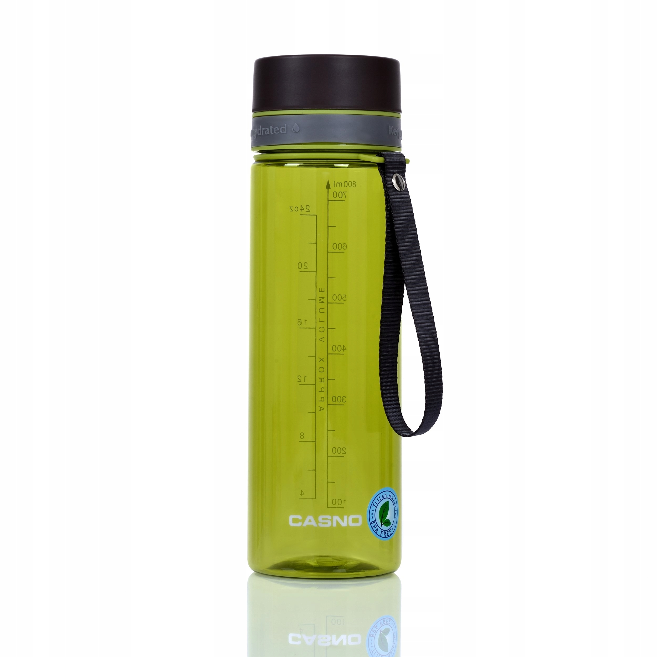 Butelka na wodę bidon tritan BPAfree Casno 800 ml Wysokość 24.3 cm