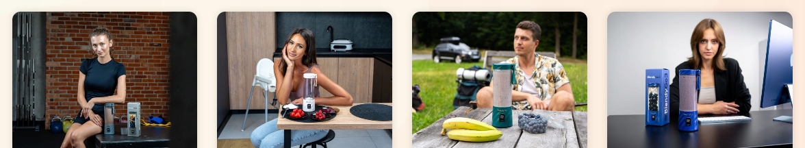 Oryginalny Blender Bezprzewodowy BlendyGo 3 Zielony USB Moc 250 W