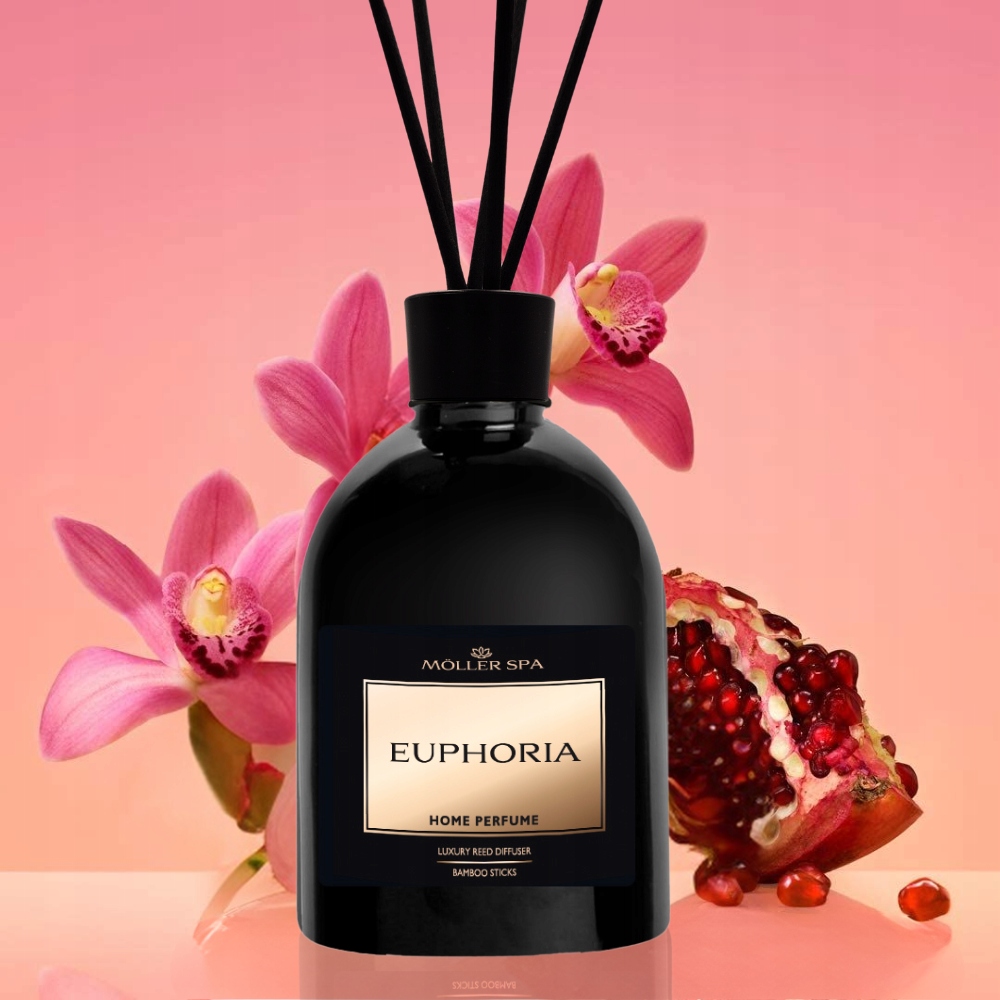ZAPACH PERFUM EUPHORIA DO DOMU DYFUZOR PATYCZKI ODŚWIEŻACZ 250ml DO 90 DNI Zapach dominujący słodki owocowy