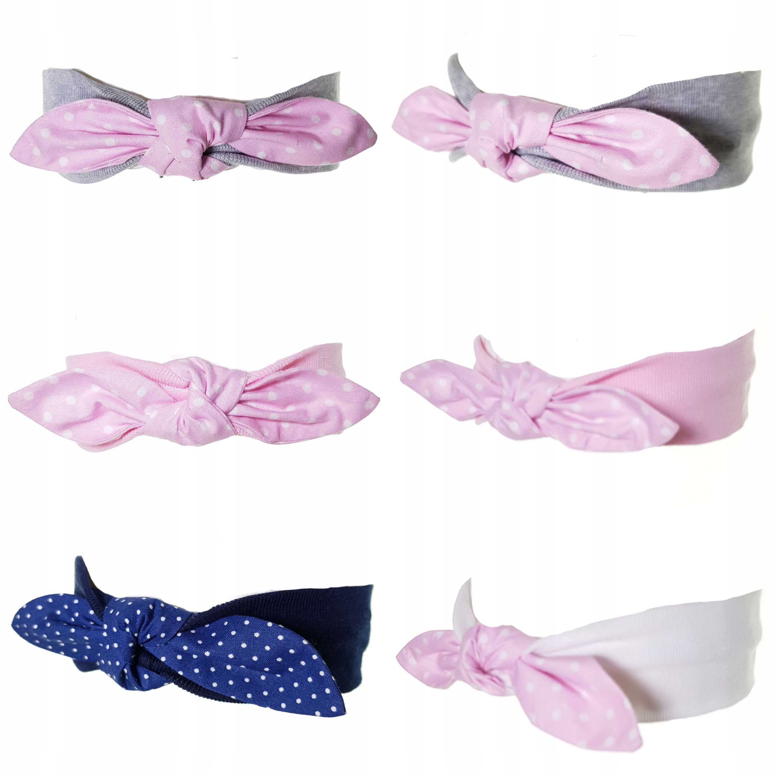 POLSKA NIEMOWLĘCA OPASKA KOKARDKA PIN-UP 0-12 MC 4KOLORY Rozmiar 36-44 cm