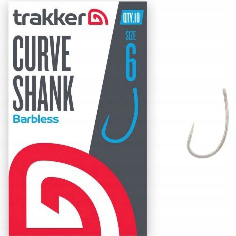Haki karpiowe Trakker Curve Shank Hooks Barbless nr. 6 op.10szt