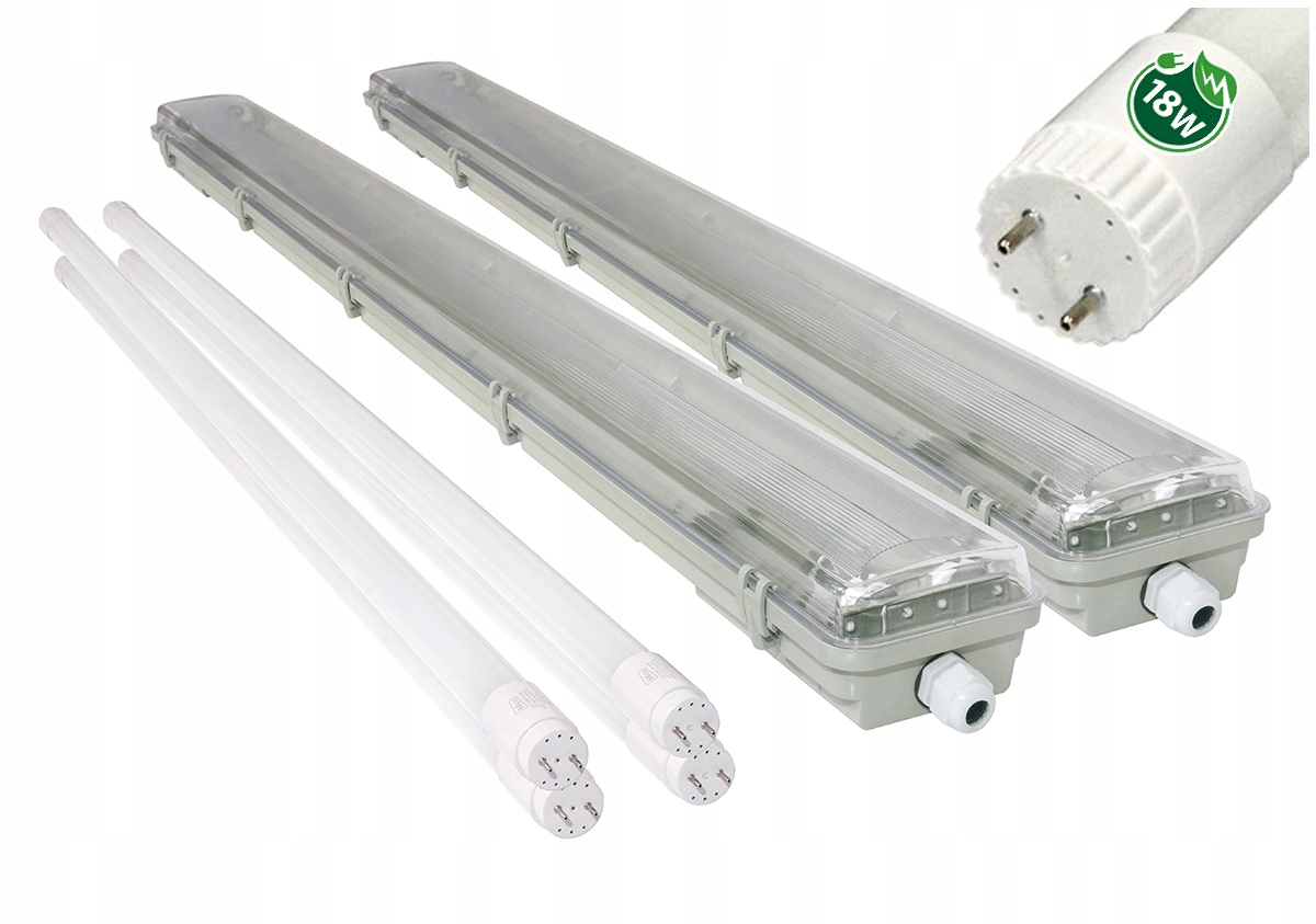 

2x Oprawa Hermetyczna 120cm lampa świetlówki Led