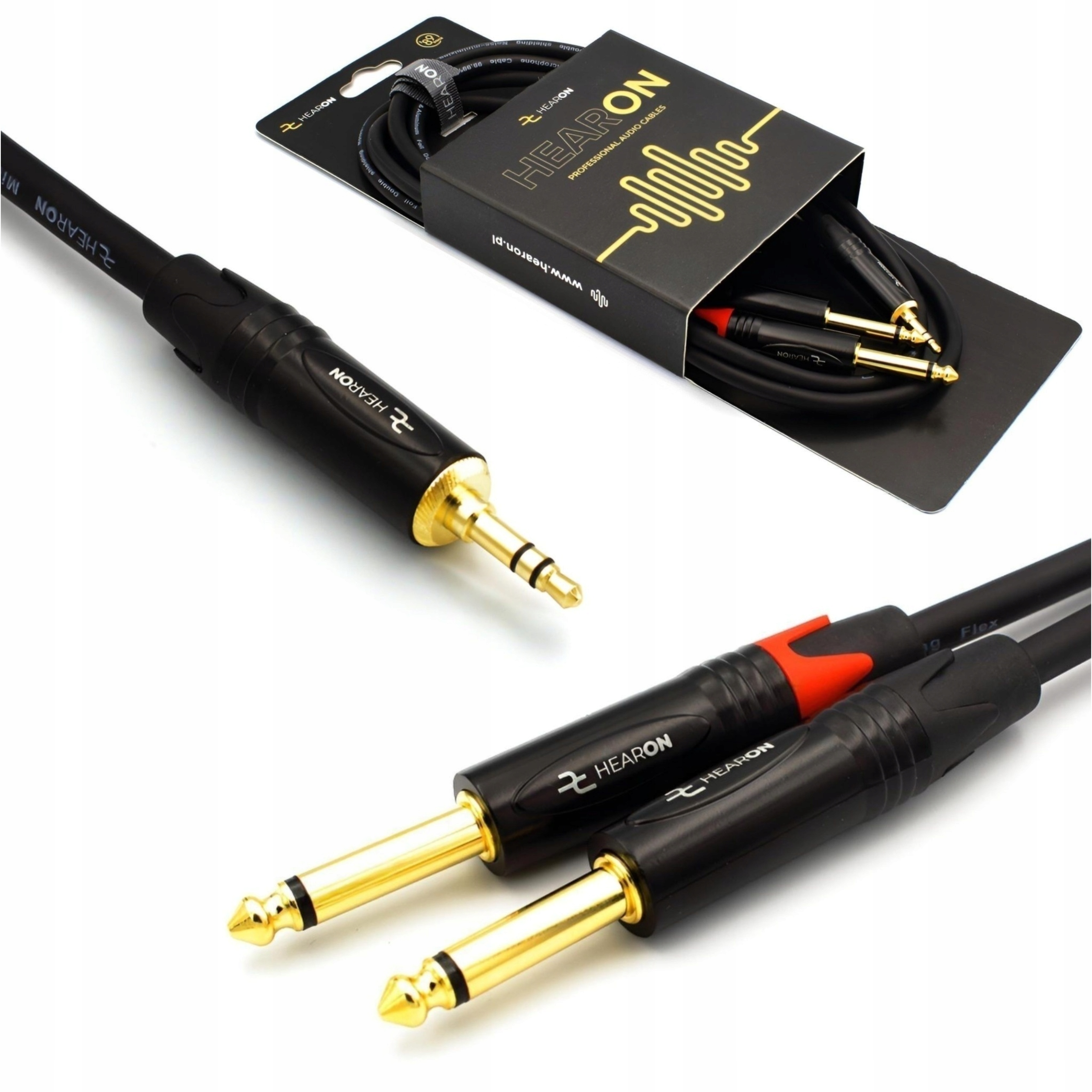 Kabel HEARON HRN3-Select 2x jack (6,3 mm) - minijack (3,5 mm) 1,5 m