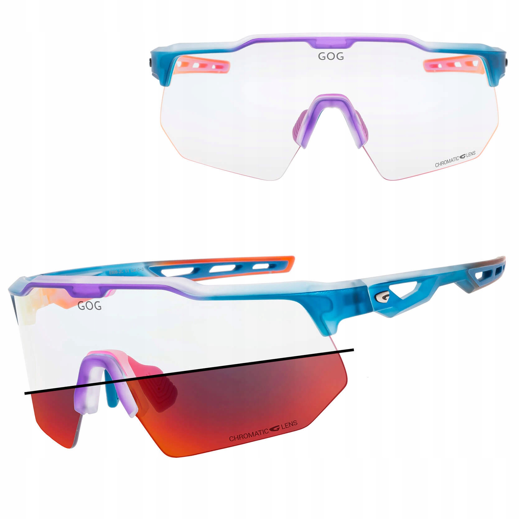 Cyklistické sluneční brýle Fotochromové sportovní Gog modré