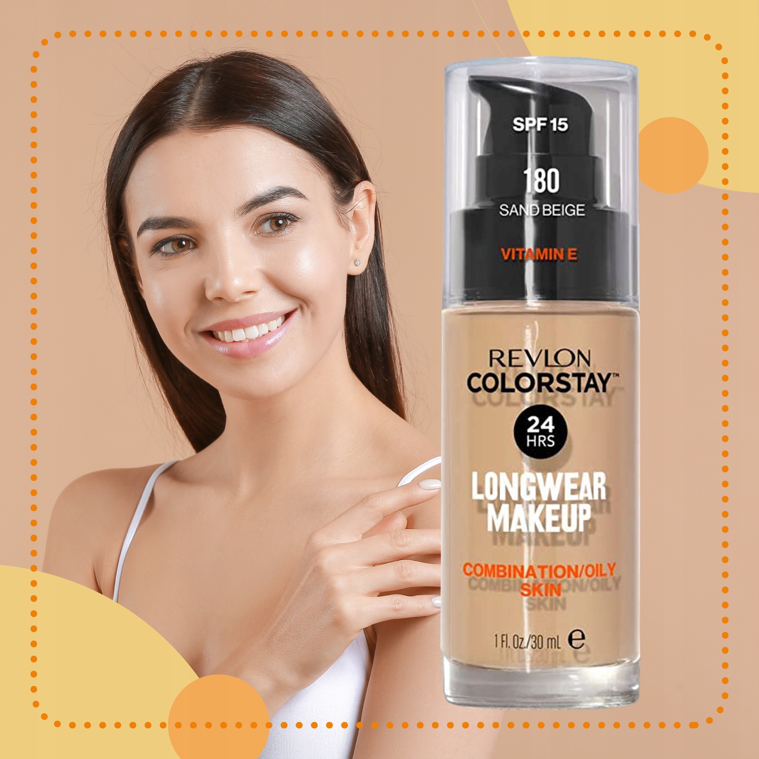 Revlon Podkład di twarzy Colorstay Comb/Oil 180 Sand Beige do skóry tłustej Kod producenta 309974700030