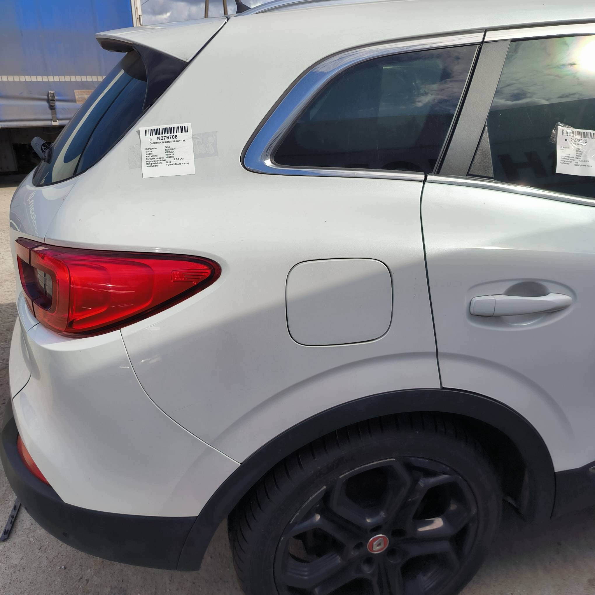 longherone parafango destra posteriore TEQNC RENAULT KADJAR