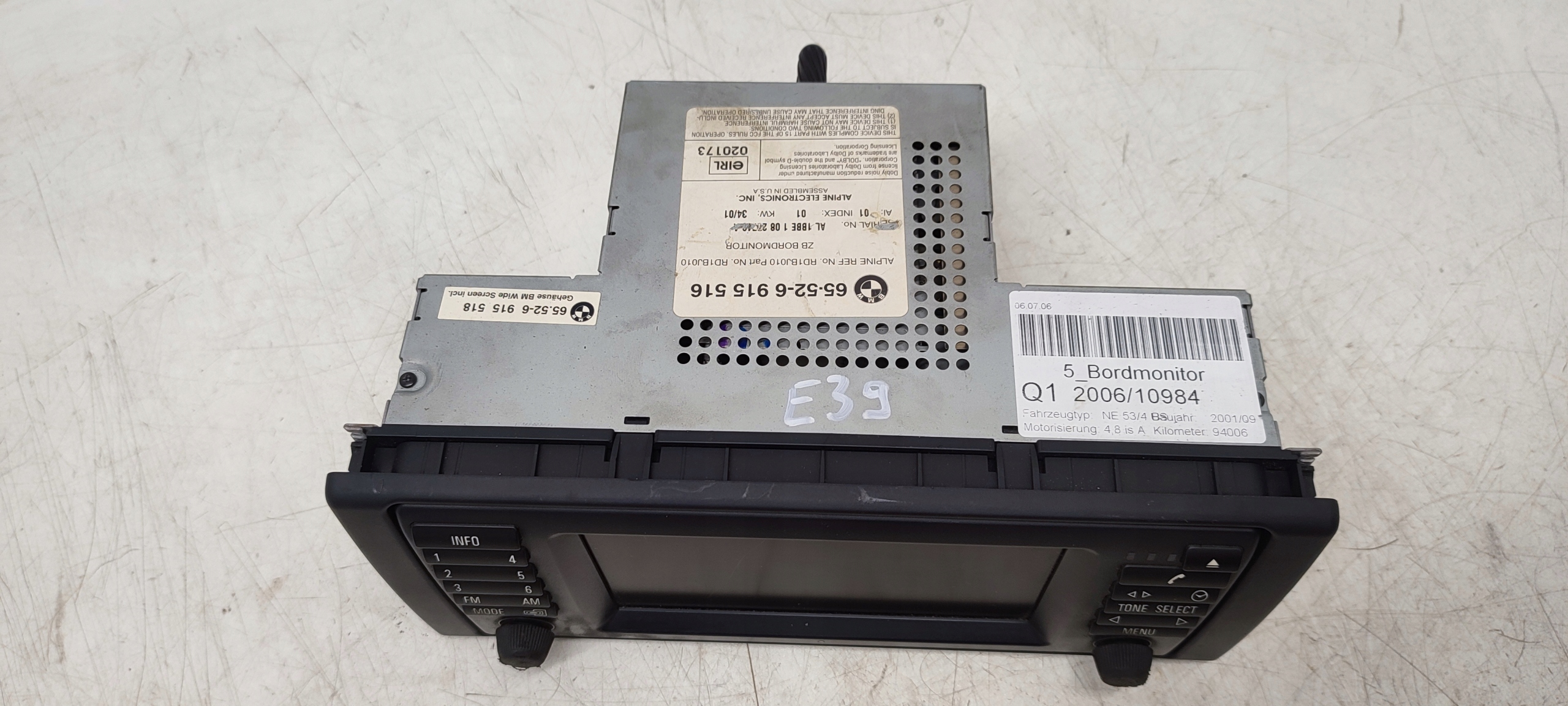Radio display 6915516 BMW E39 m-packet