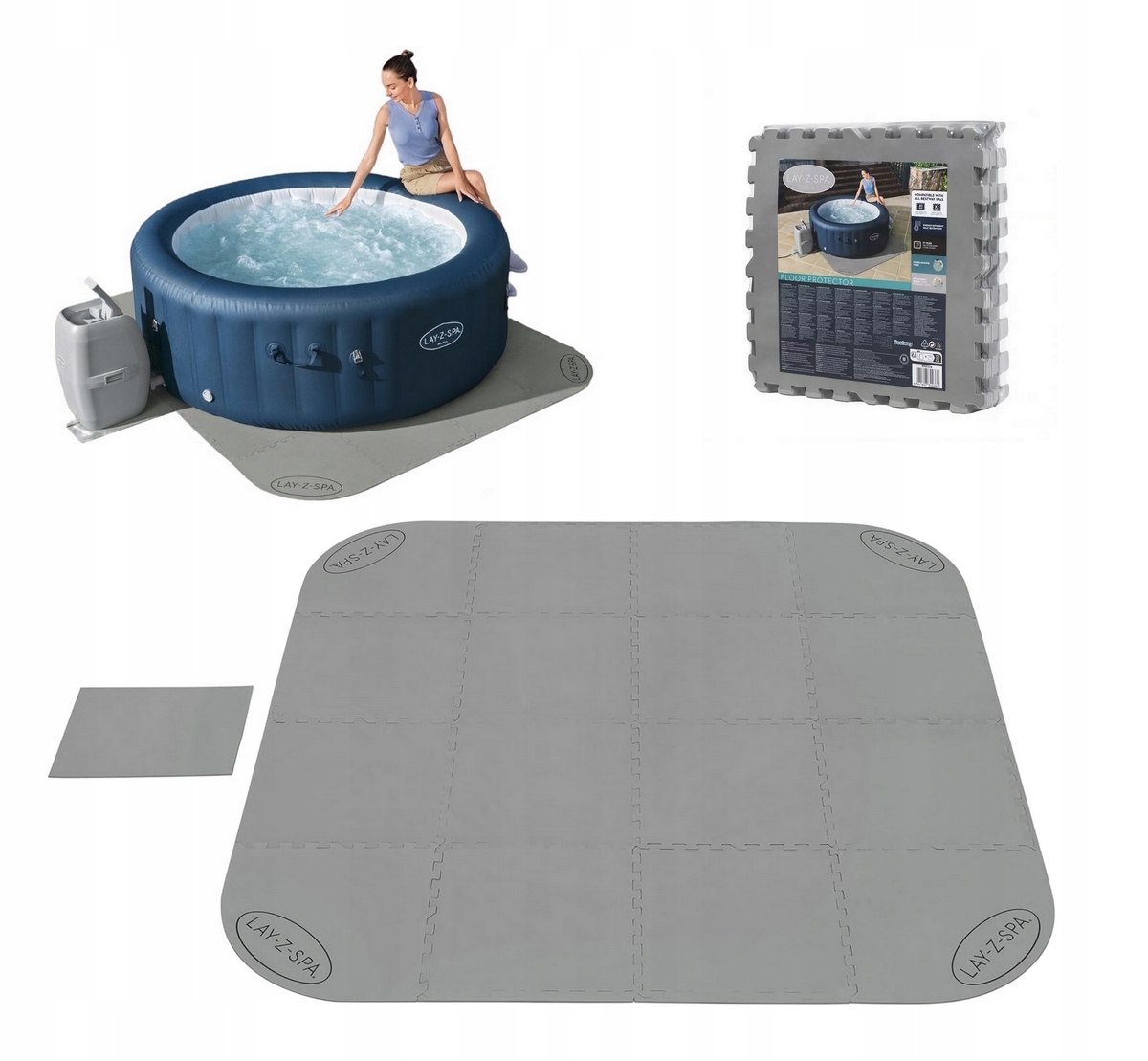 Pěnová Podložka Pod Bazén Spa Jacuzzi 196 x 196 cm Bestway 60334
