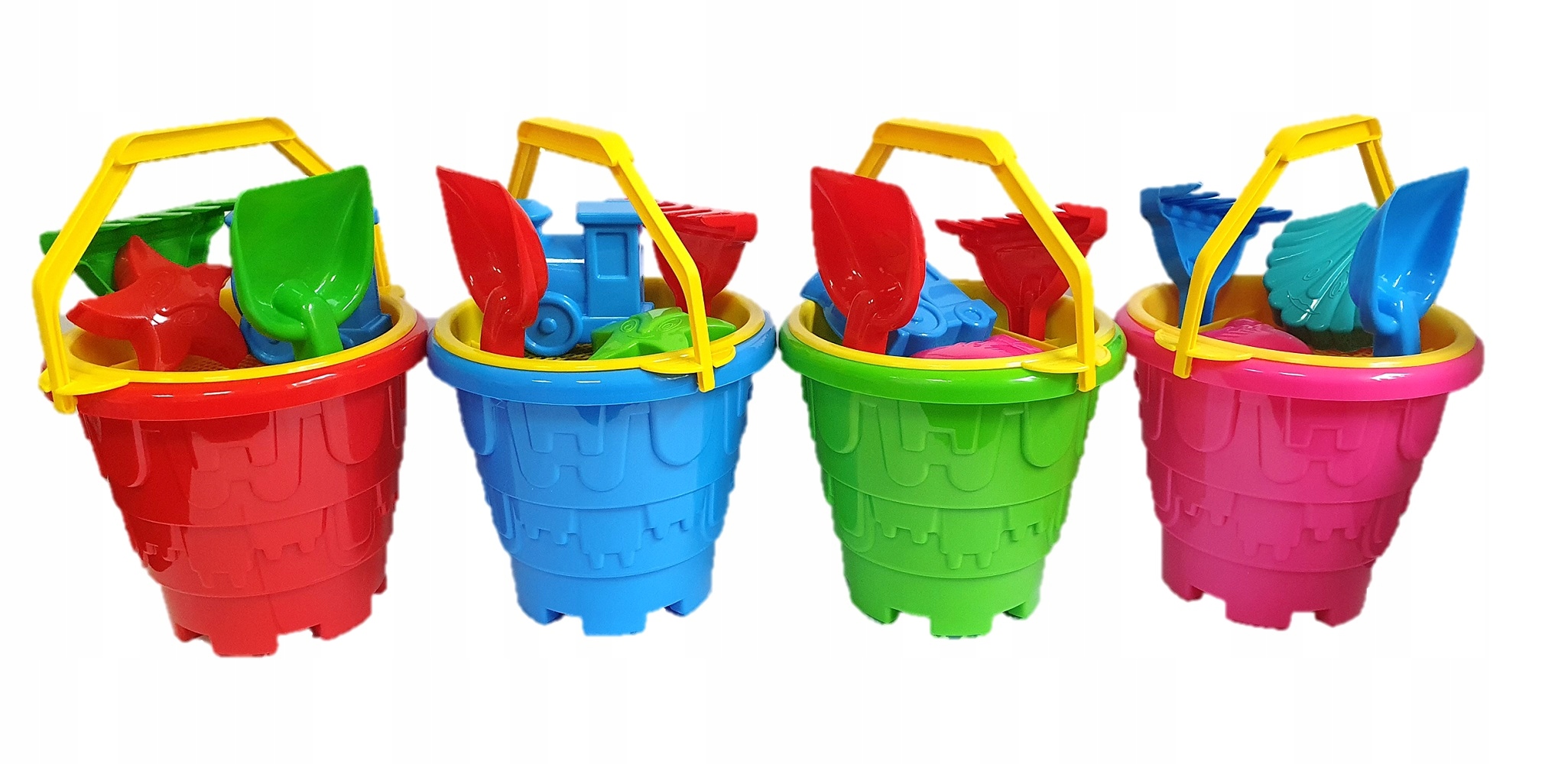 

Duży Zestaw Do Piasku, Wiaderko Zamek, 6 Elementów